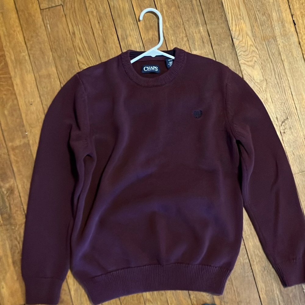 Chaps Maroon Crewneck Sweater